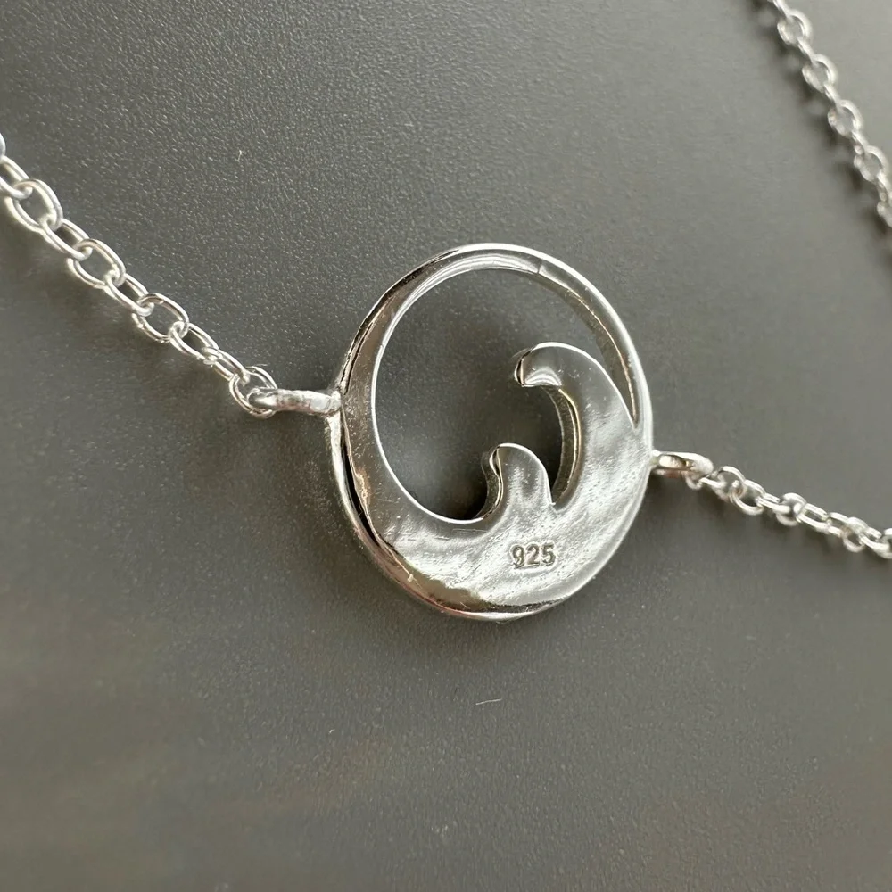 Sterling Silver Ocean Wave Bracelet